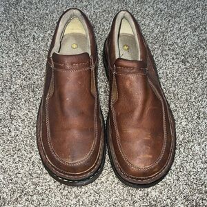 Dr. Martens Brown Leather Slip On Shoes